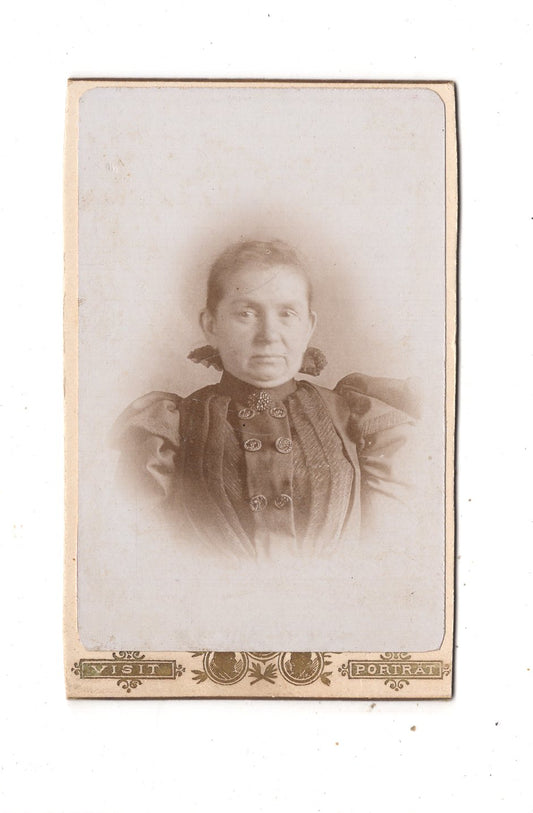 Fotografie Damenportrait - unbekannter Ort 1890er / CDV N1-16