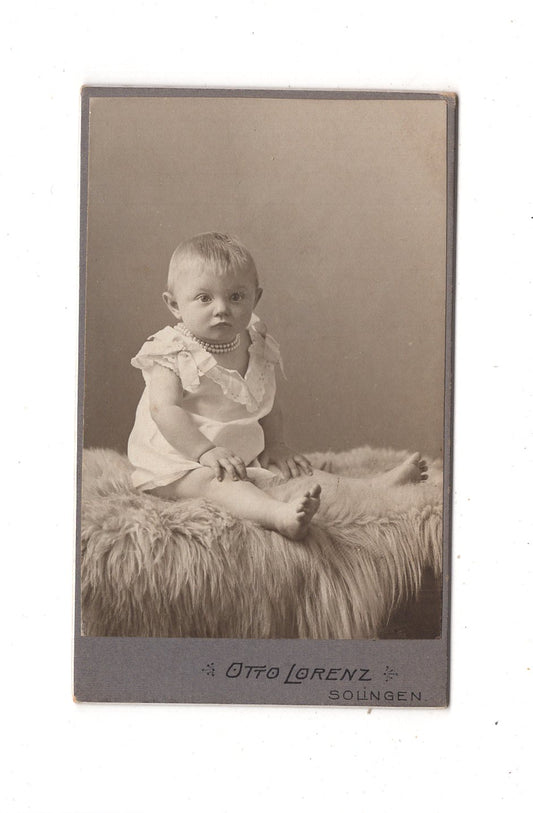 Fotografie Niedliches kleines Mädchen - Solingen 1900er / CDV M1-29