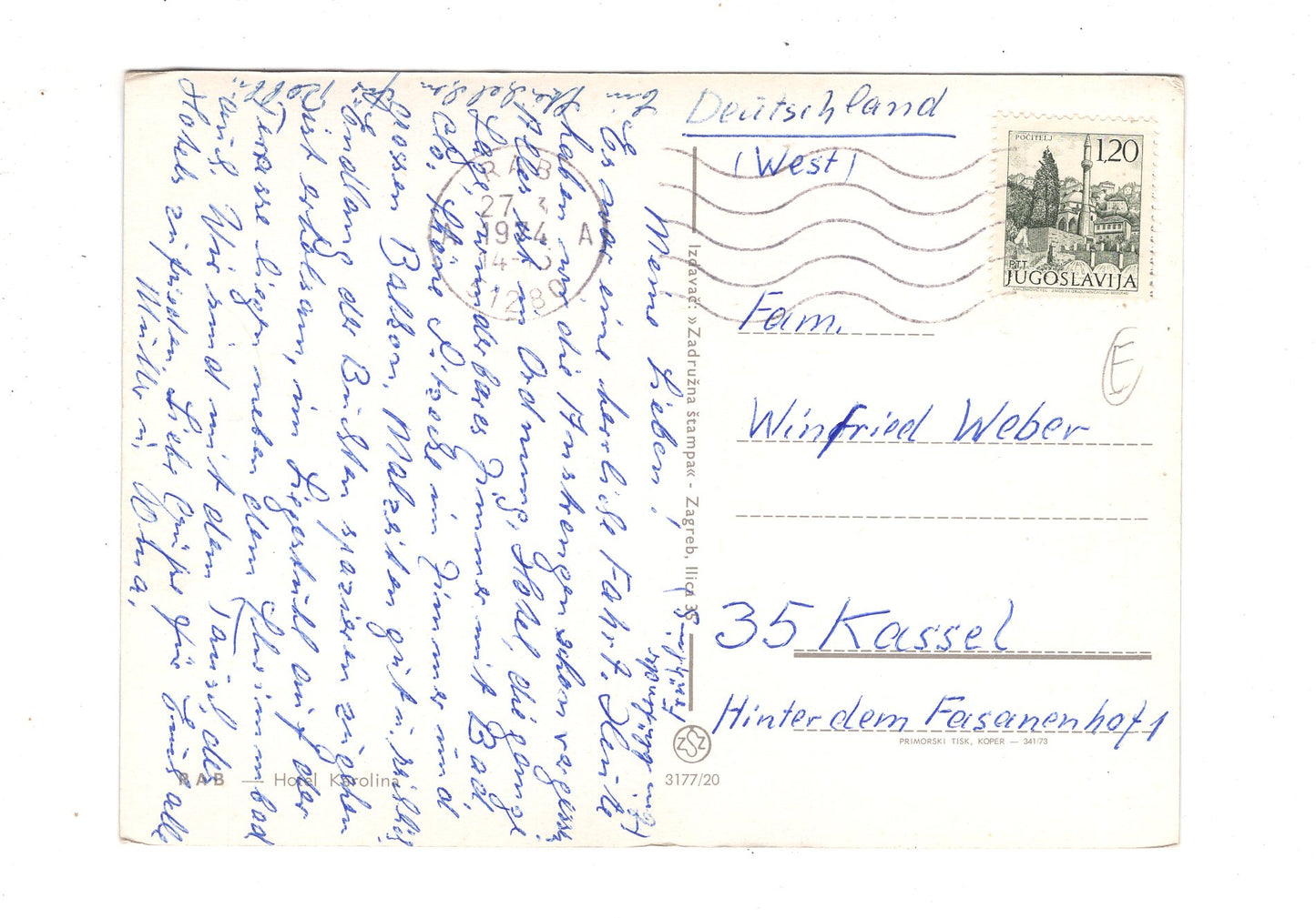 Ansichtskarte Rab - Karolina / Kroatien / N1-51