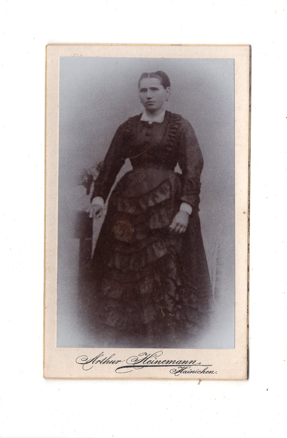 Fotografie Feine Dame - Hainichen 1890er / CDV L1-27