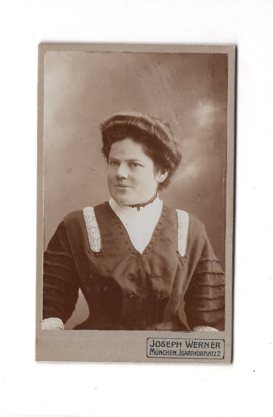 Fotografie Damenportrait - München 1900er / CDV C1-06