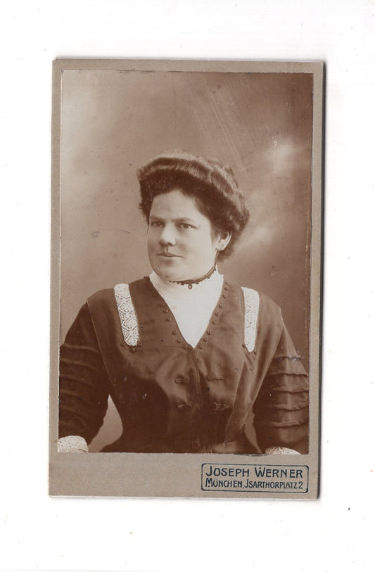 Fotografie Damenportrait - München 1900er / CDV C1-06