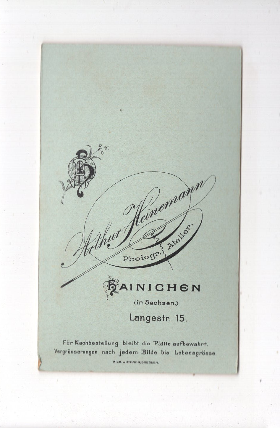 Fotografie Feine Dame - Hainichen 1890er / CDV L1-27