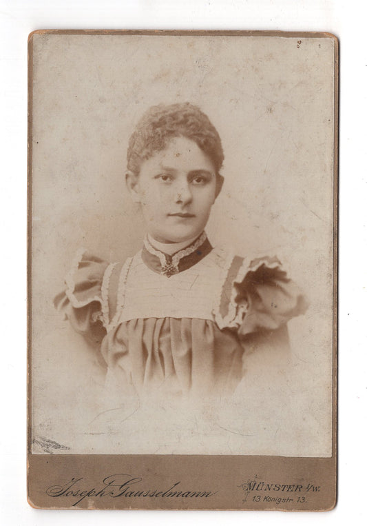 Fotografie Feine Dame - Münster in Westfalen 1890er / CAB W-28