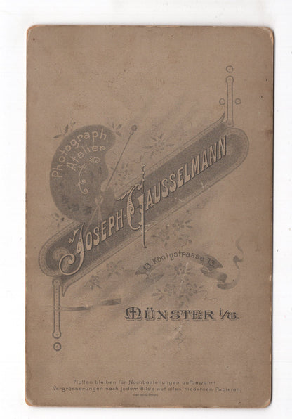 Fotografie Feine Dame - Münster in Westfalen 1890er / CAB W-28