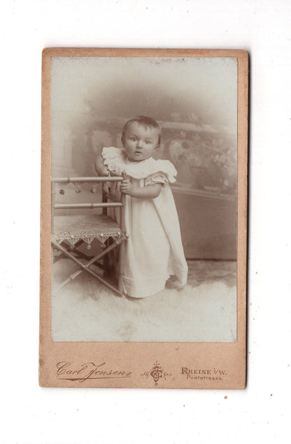 Fotografie Niedliches kleines Kind - Rheine in Westfalen 1890er