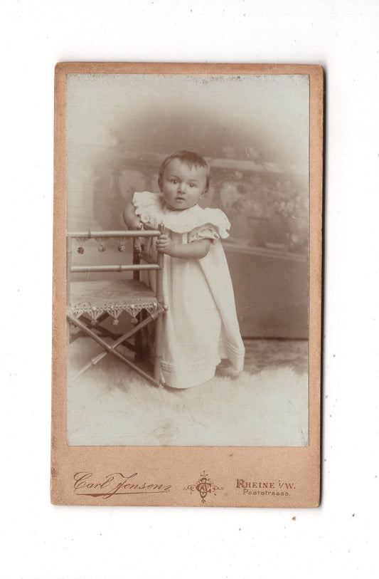 Fotografie Niedliches kleines Kind - Rheine in Westfalen 1890er