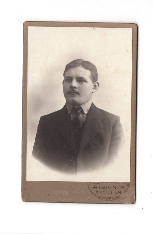 Fotografie Herrenportrait - Amstetten um 1910 / CDV C1-24