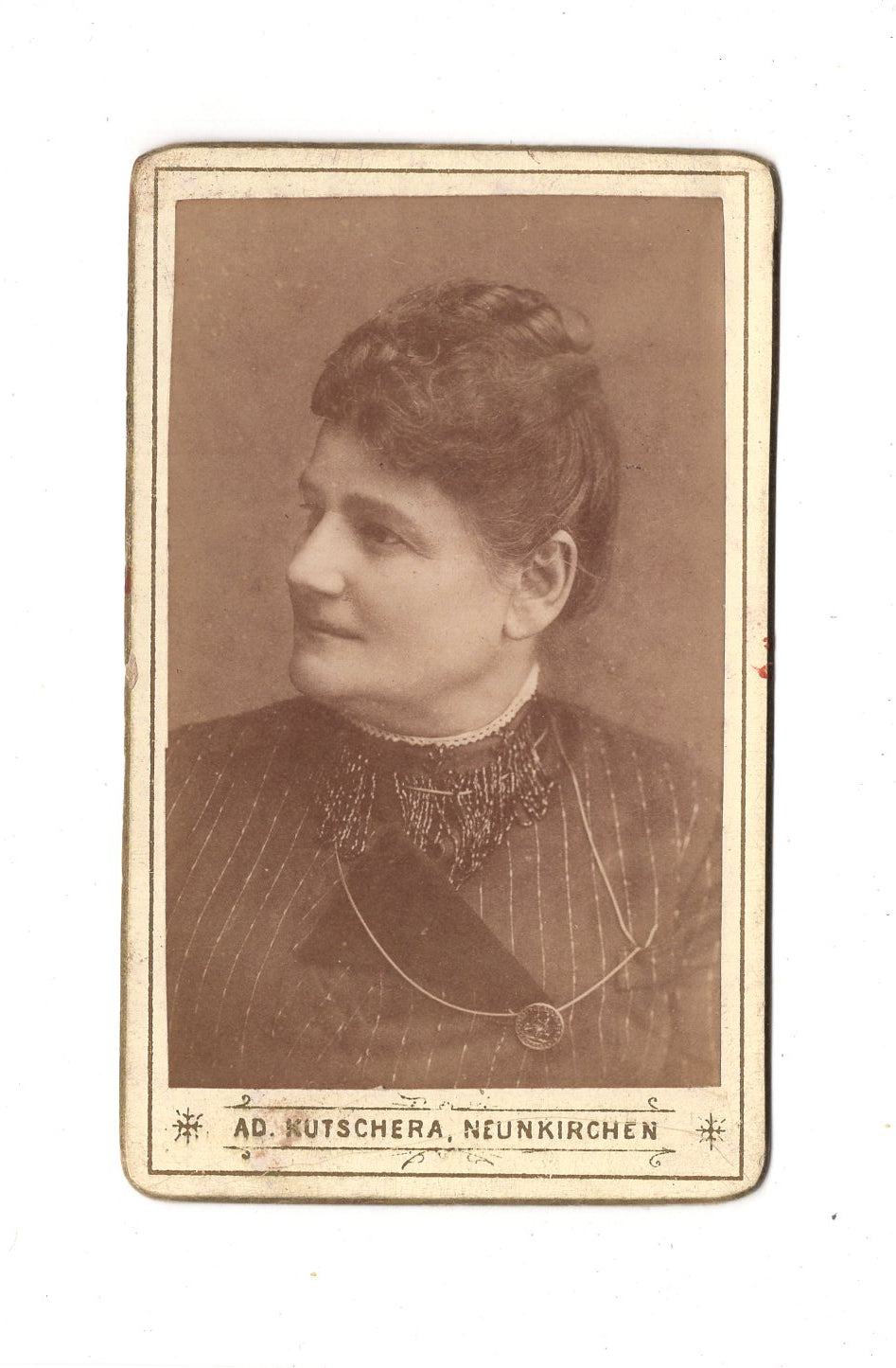 Fotografie Damenportrait - Neunkirchen / Österreich 1880er / CDV C1-06