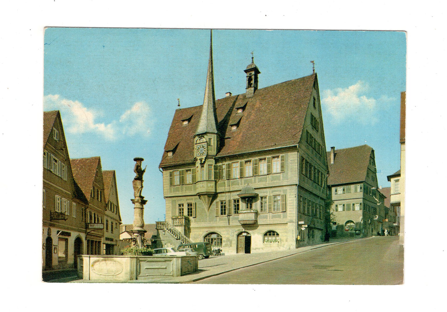 Ansichtskarte Bietigheim an der Enz / Marktplatz mit Rathaus