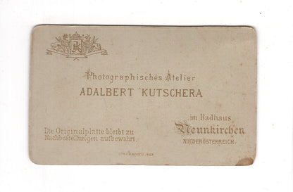 Fotografie Damenportrait - Neunkirchen / Österreich 1880er / CDV C1-06