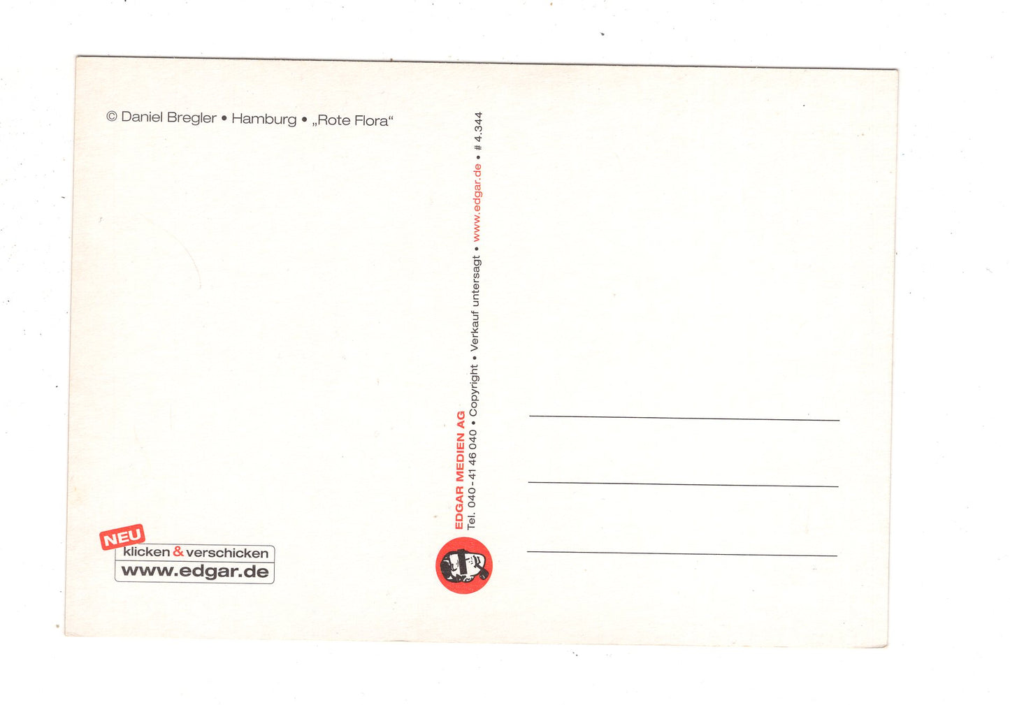 Ansichtskarte Hamburg / Rote Flora / Edgar Karte / I1-70