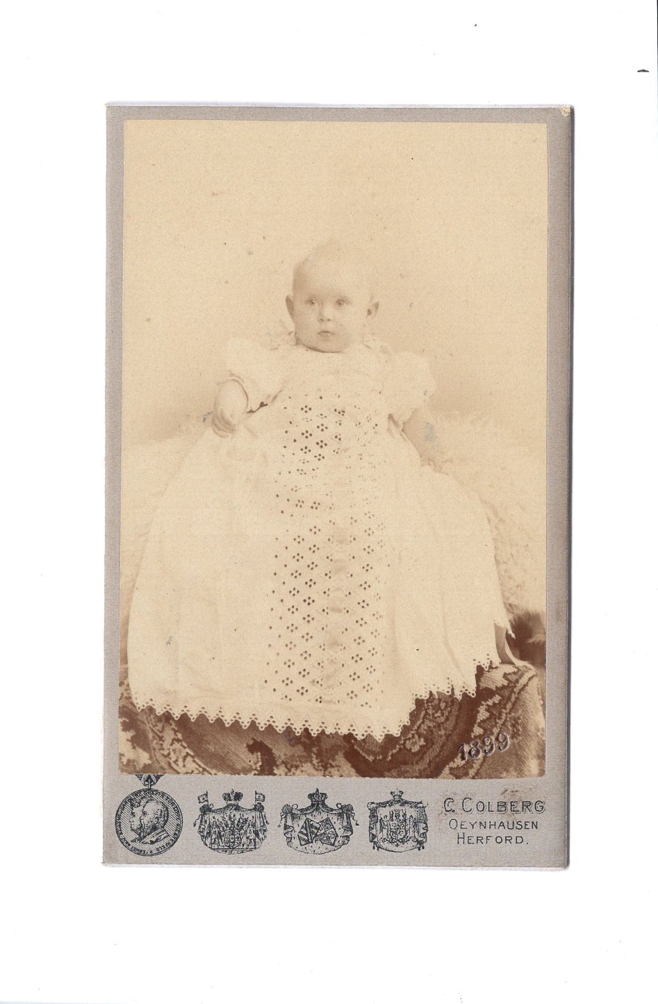 Fotografie Schönes Kinderbild / Baby - Bad Oeynhausen / Herford 1899