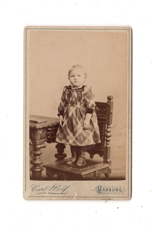 Fotografie Niedliches kleines Kind - Hamburg Harburg um 1890