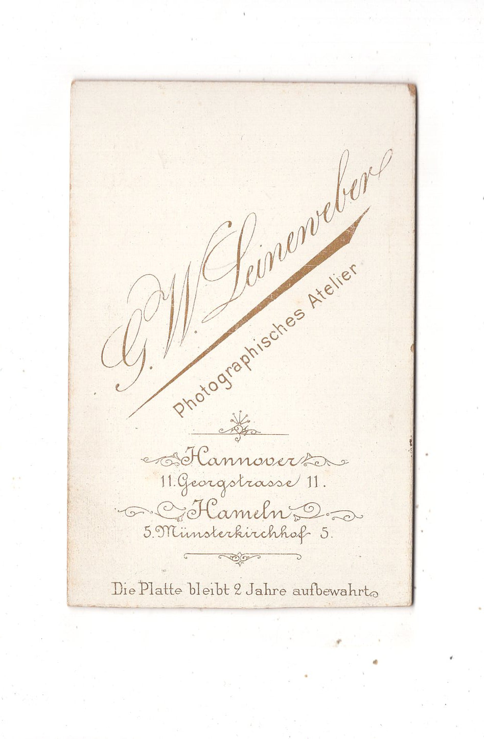 Fotografie Damenportrait - Hannover 1880er / CDV N1-16