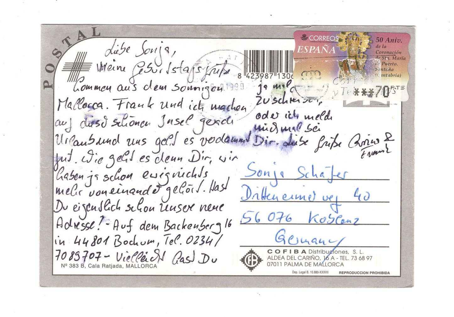 Ansichtskarte Mallorca / Cala Ratjada / Spanien