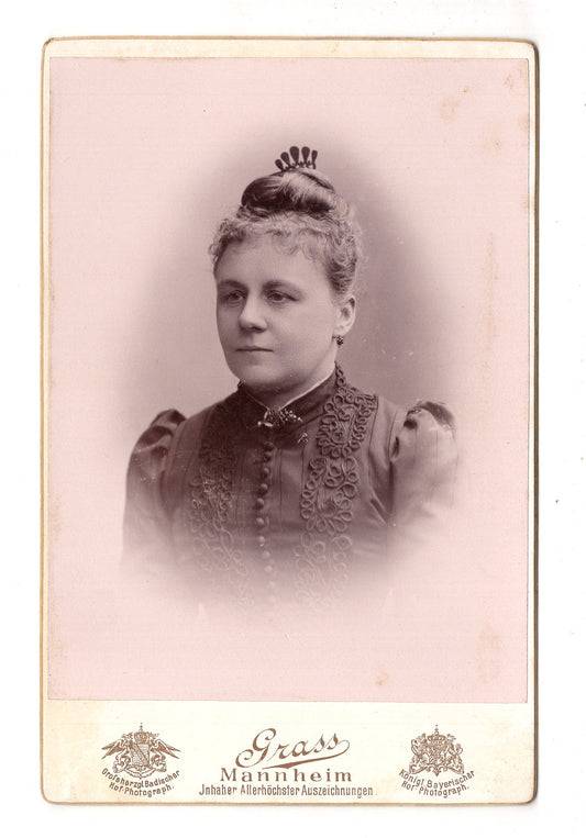 Fotografie Feine Dame - Mannheim 1890er / CAB W-28