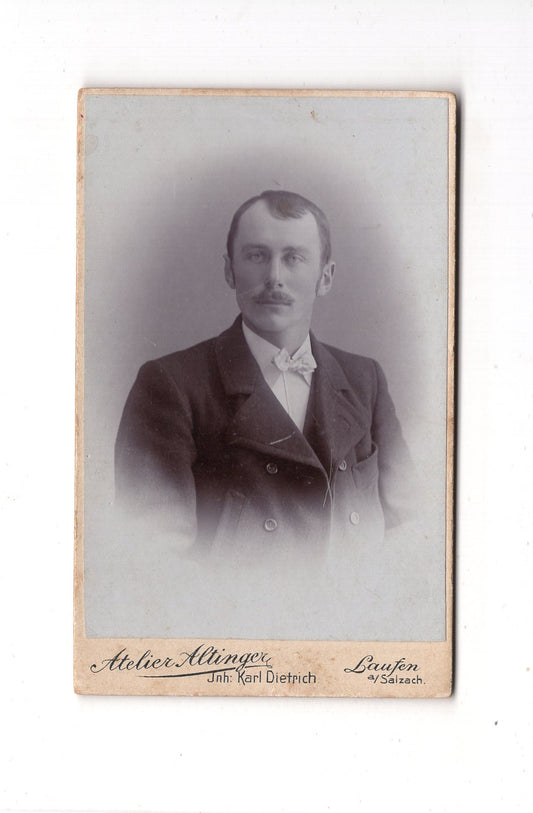 Fotografie Herrenportrait - Laufen an der Salzach 1900er / CDV C1-24