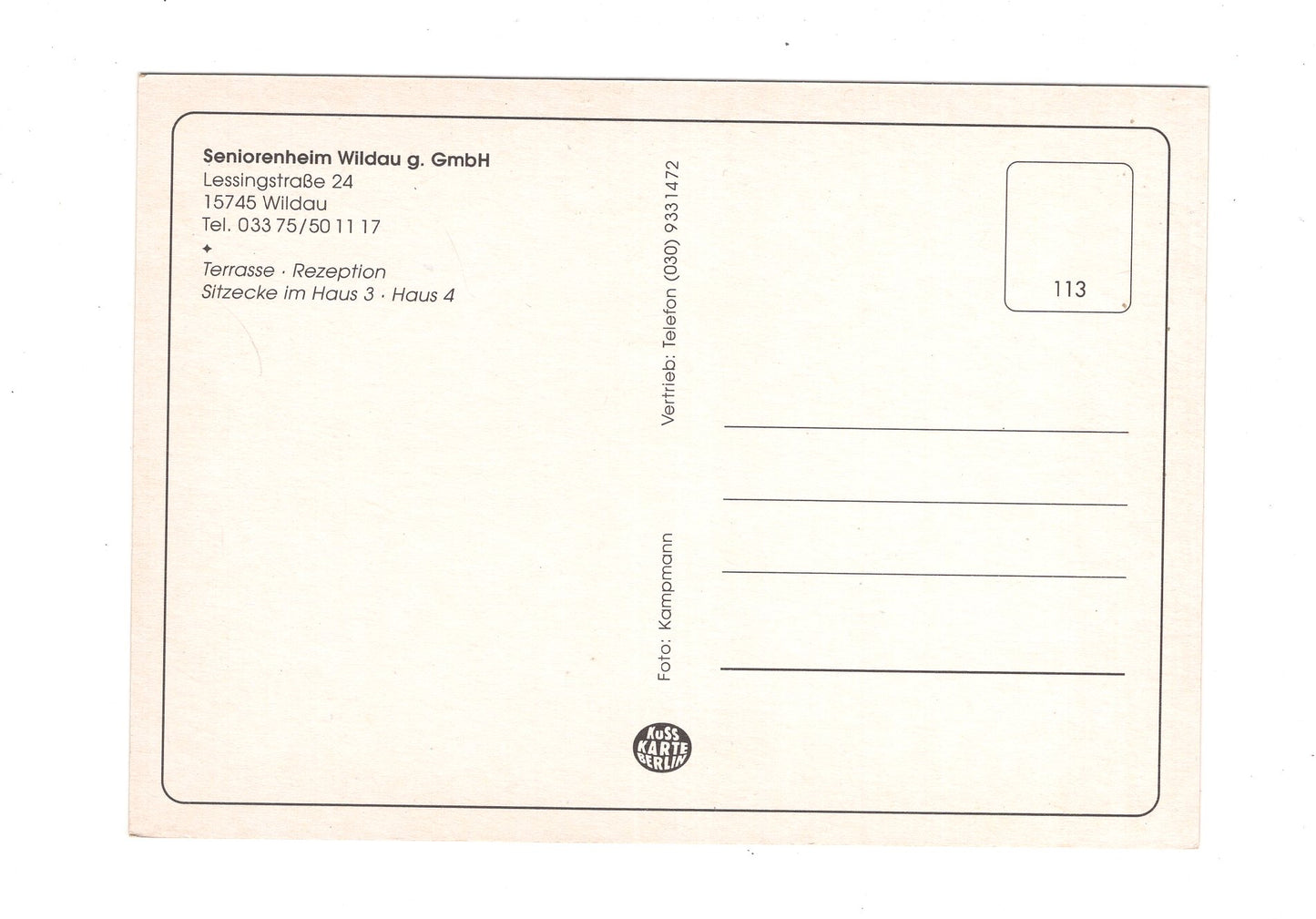 Ansichtskarte Seniorenheim Wildau
