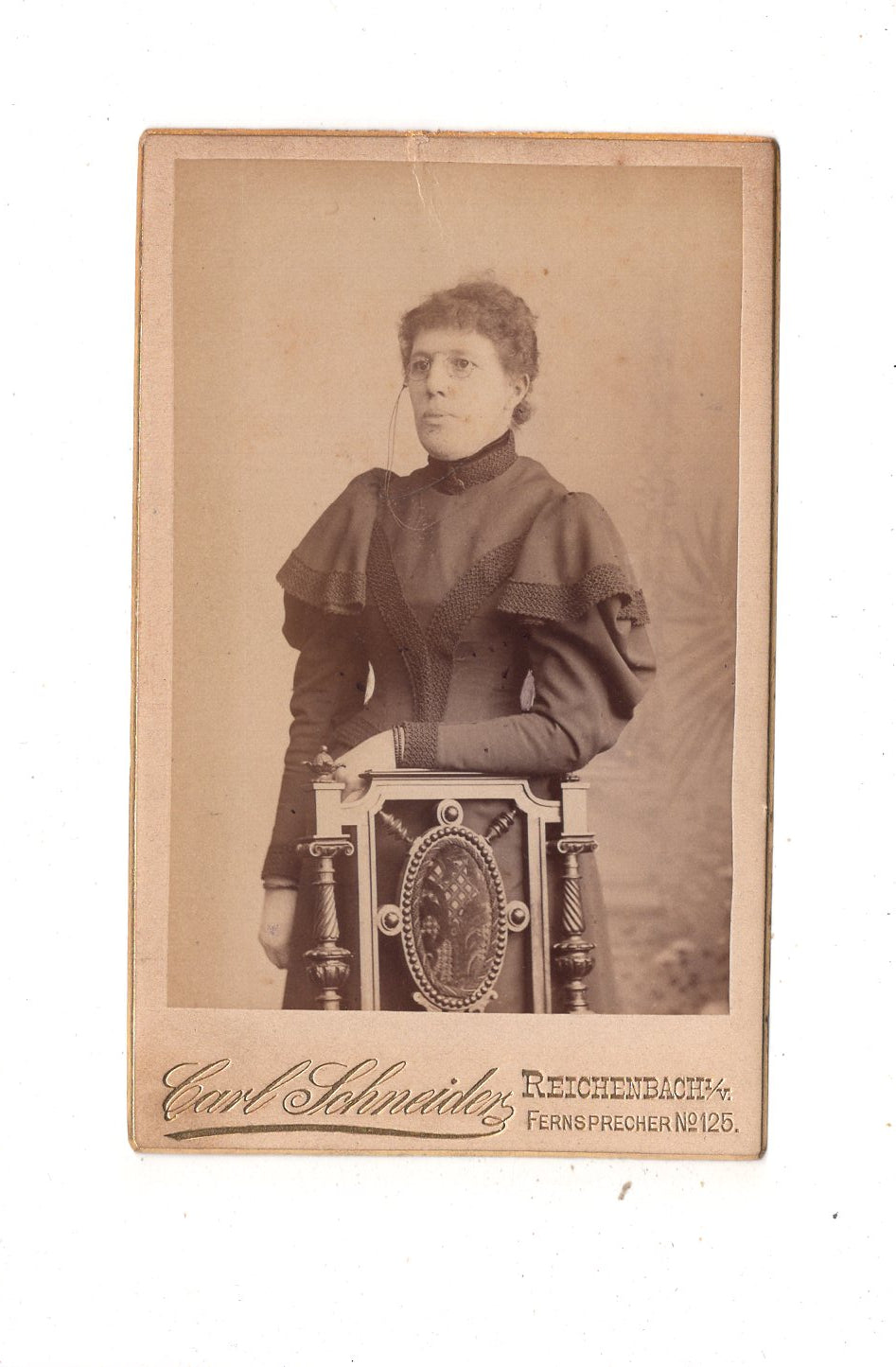 Fotografie Feine Dame - Reichenbach im Vogtland 1890er / CDV L1-28