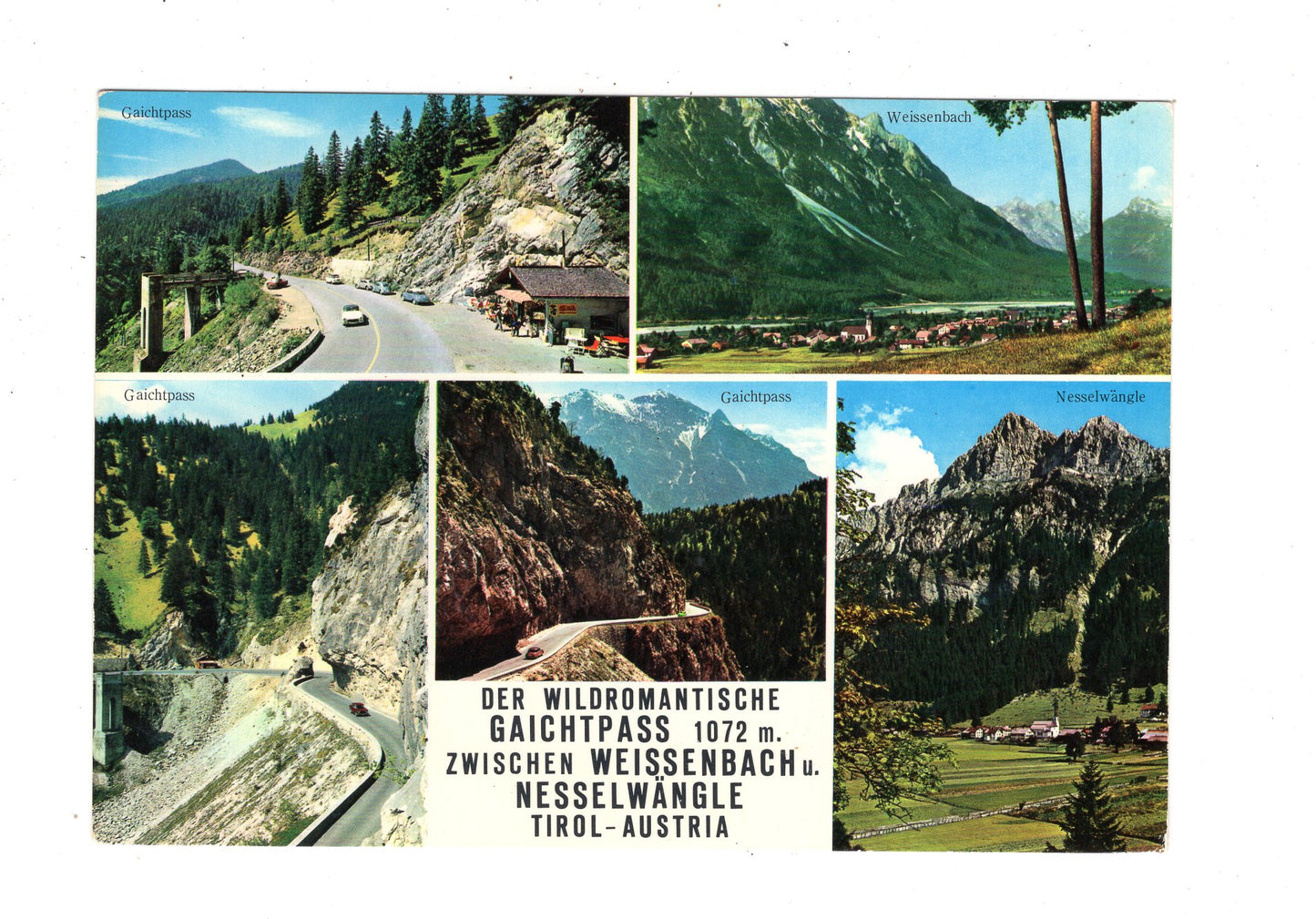 Ansichtskarte Gaichtpass zwischen Weißenbach und Nesselwängle / Tirol / Österreich
