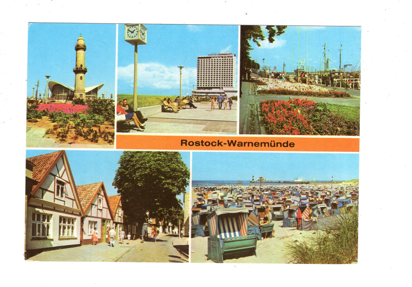 Ansichtskarte Rostock-Warnemünde / Am Leuchtturm +++ / L1-69