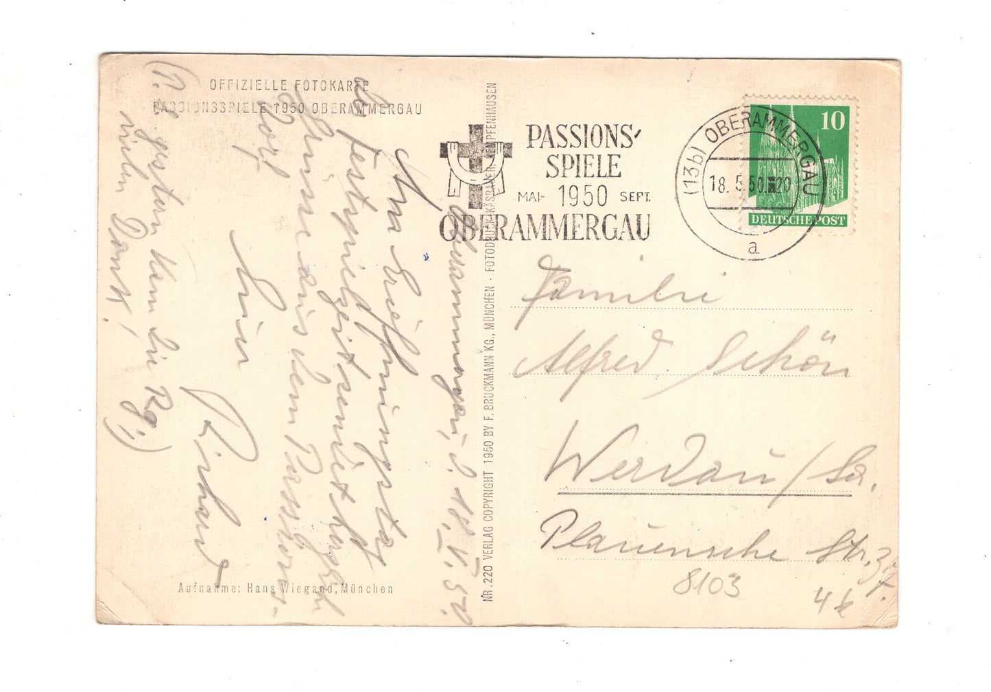 Ansichtskarte Passionsspiele Oberammergau / Magdalena / Gabriele Gropper