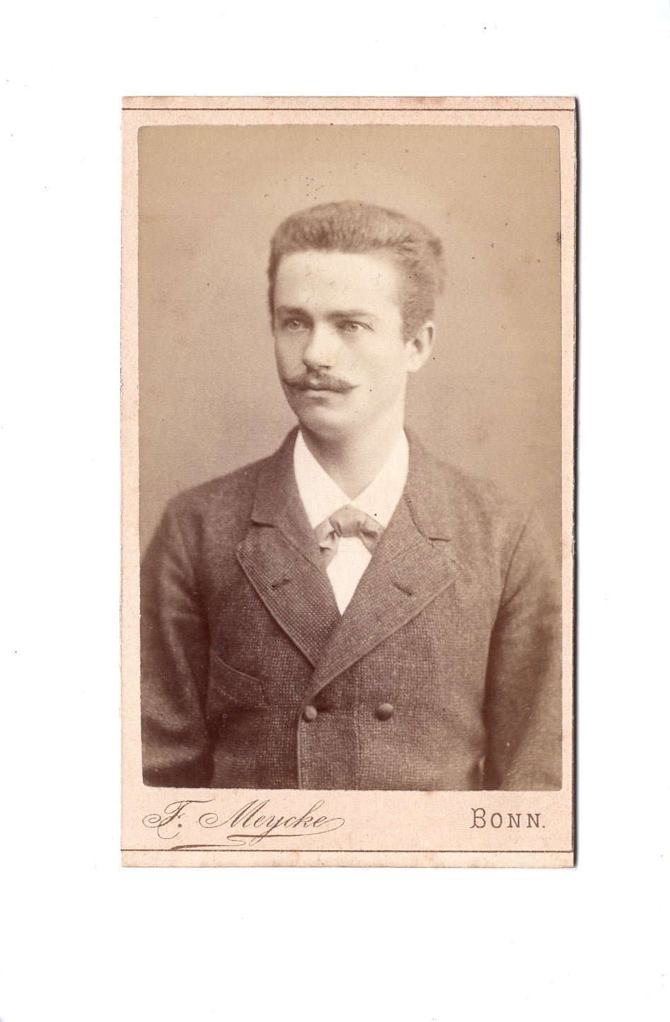 Fotografie Studentika Burschenschaft mit Widmung - Bonn 1882