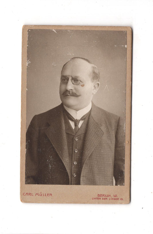 Fotografie Herrenportrait - Berlin 1900er / CDV C1-24