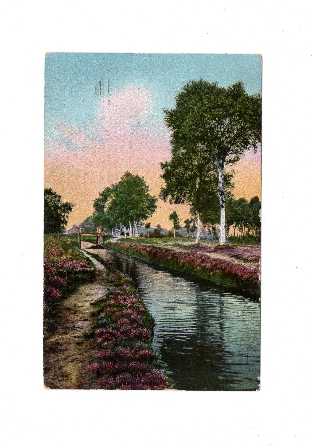 Ansichtskarte Worpswede / Moorkanal im Teufelsmoor - 1911