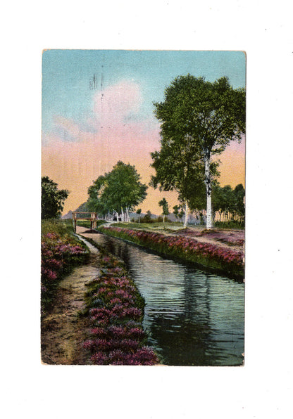 Ansichtskarte Worpswede / Moorkanal im Teufelsmoor - 1911