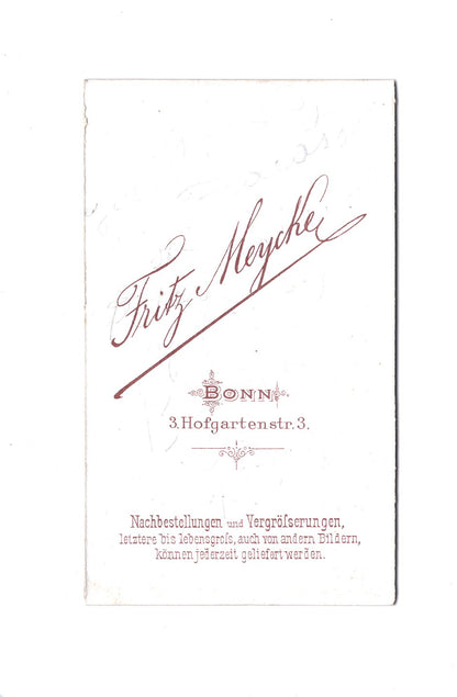 Fotografie Studentika Burschenschaft mit Widmung - Bonn 1882