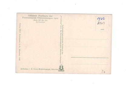 Ansichtskarte Passionsspiele Oberammergau 1922