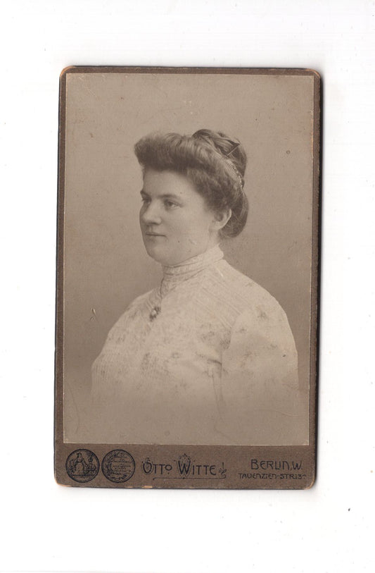 Fotografie Damenportrait - Berlin 1900er / CDV C1-07