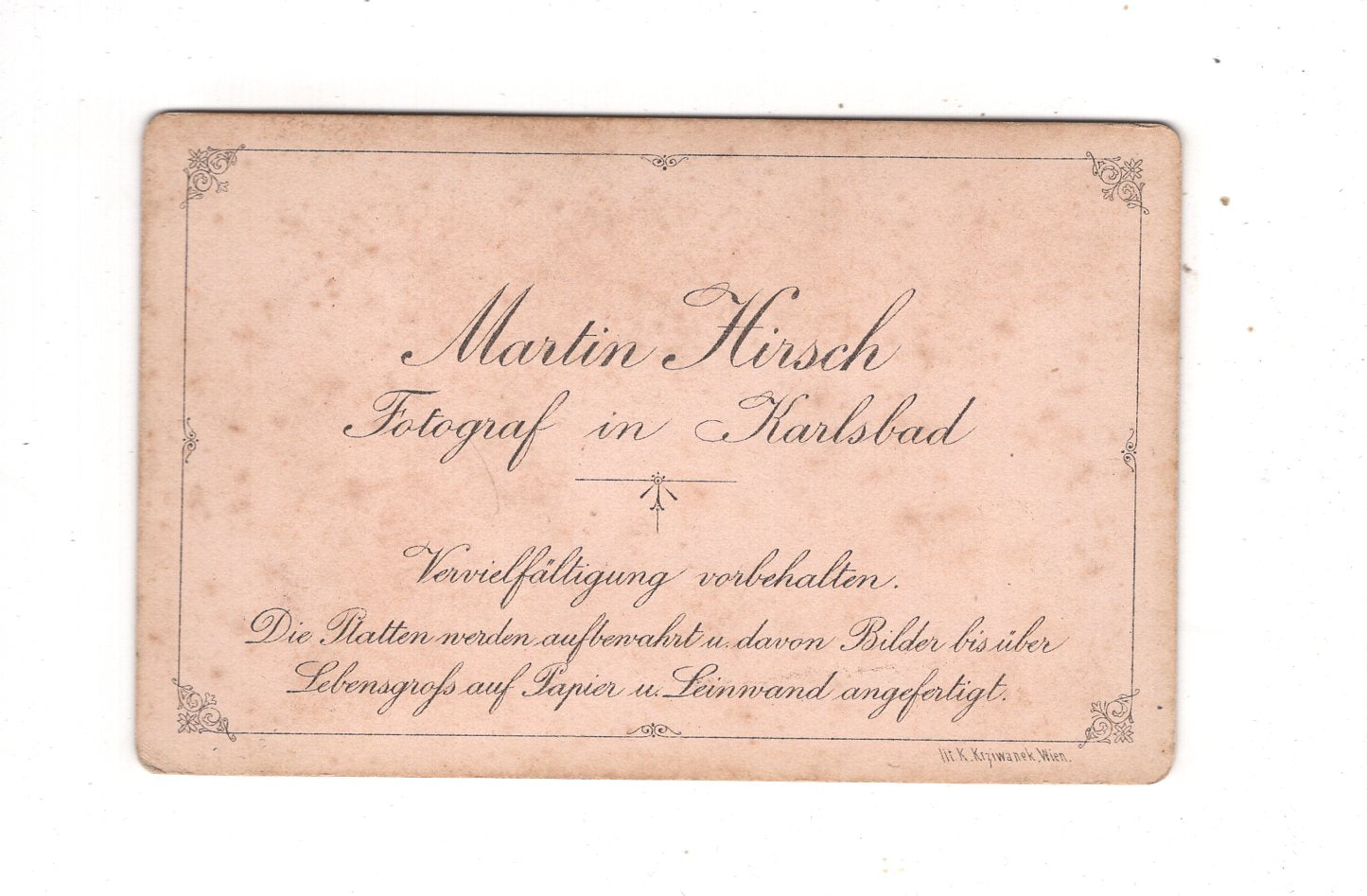 Fotografie Damenportrait - Karlsbad um 1880 / CDV N1-17