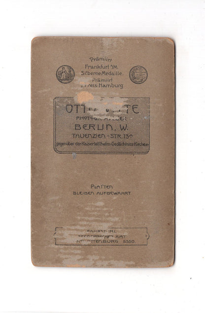 Fotografie Damenportrait - Berlin 1900er / CDV C1-07
