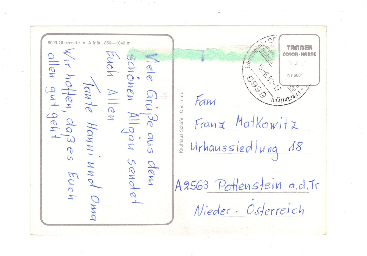 Ansichtskarte Oberreute im Allgäu / H1-58