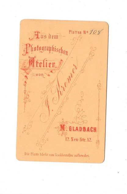 Fotografie Herrenportrait / Geistlicher - Mönchengladbach 1860er / CDV C1-25