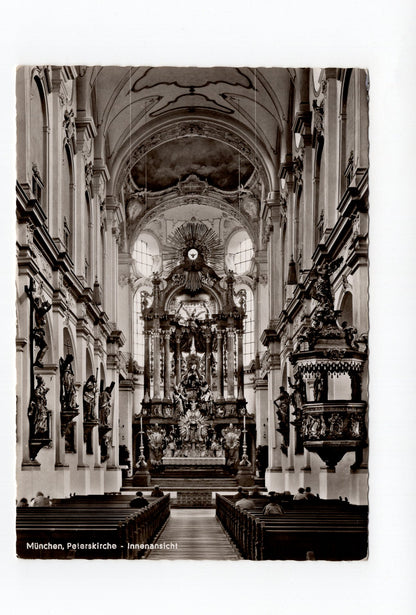 Ansichtskarte München / Peterskirche / Innenansicht