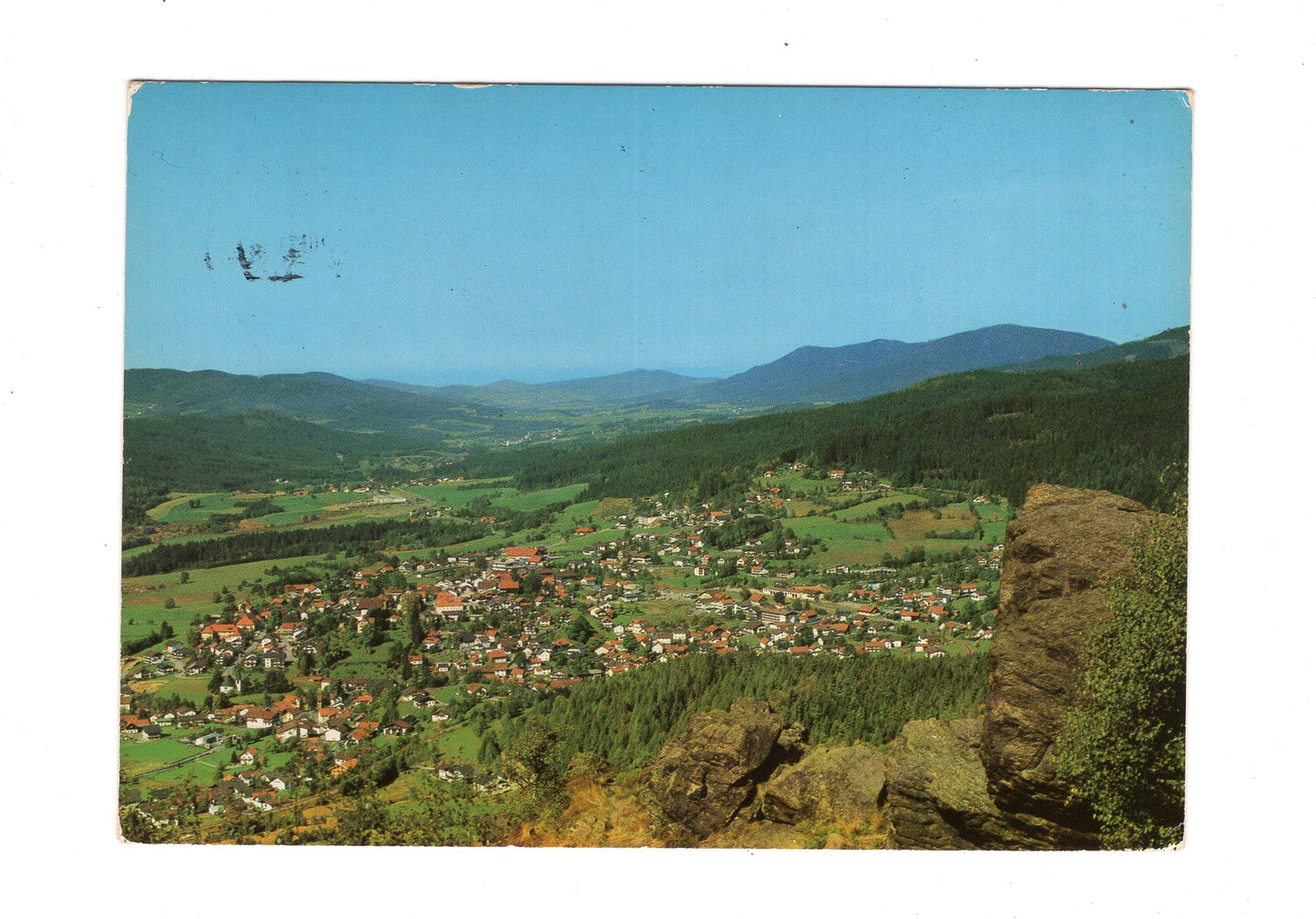 Ansichtskarte Bodenmais / Bayerischer Wald / Blick vom Silberberg ins Zellertal