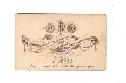 Fotografie Damenportrait - Freiburg im Breisgau 1870er / CDV N1-17