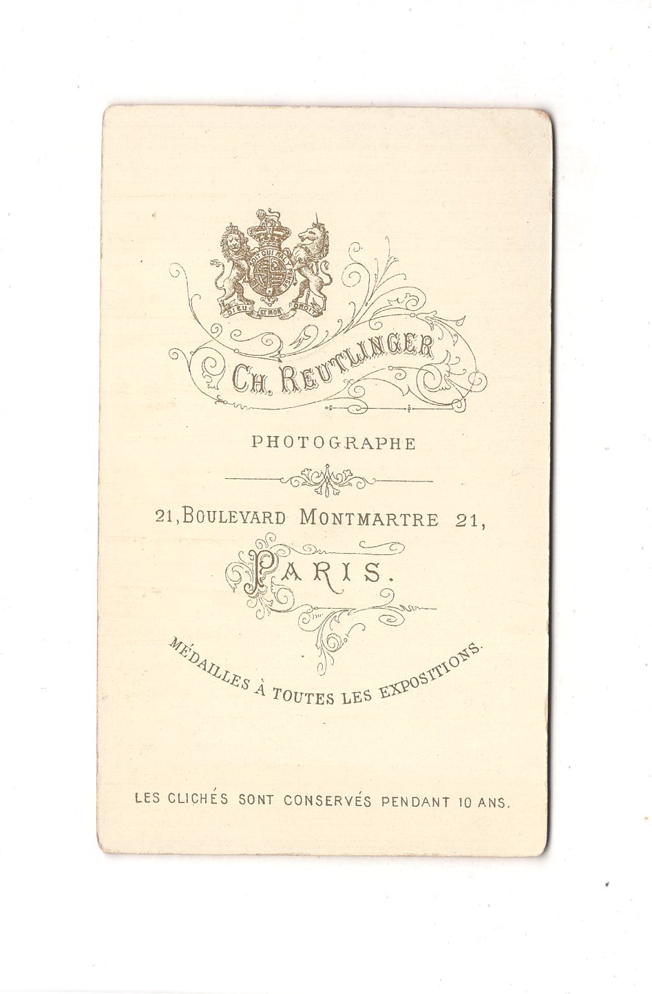 Fotografie Damenportrait - Paris um 1890 / CDV C1-07