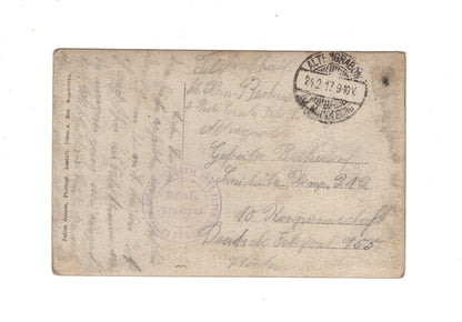 Ansichtskarte / Feldpost / Gruppenbild Soldaten mit Pickelhaube - Altengrabow 1917