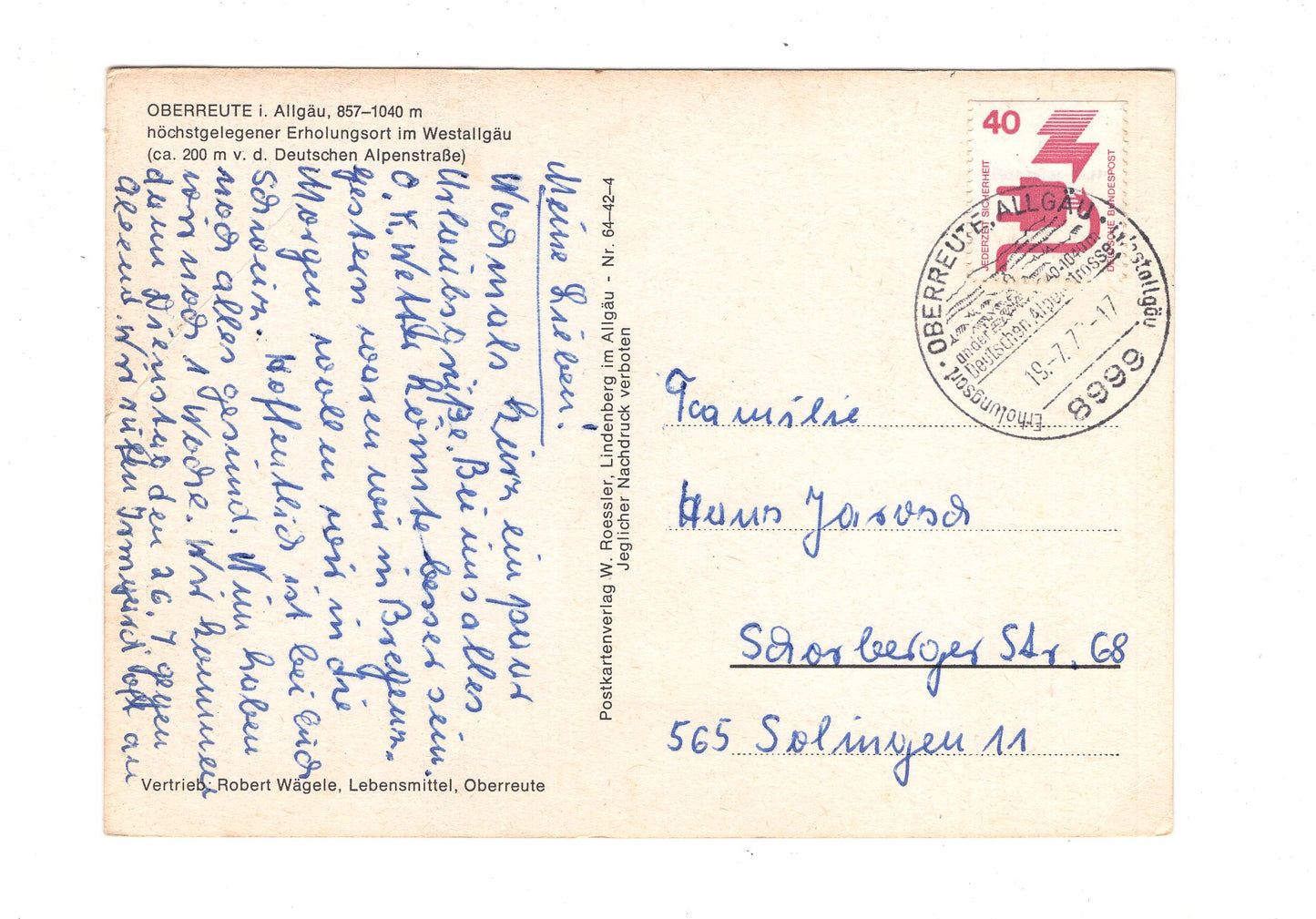 Ansichtskarte Oberreute im Allgäu / H1-58