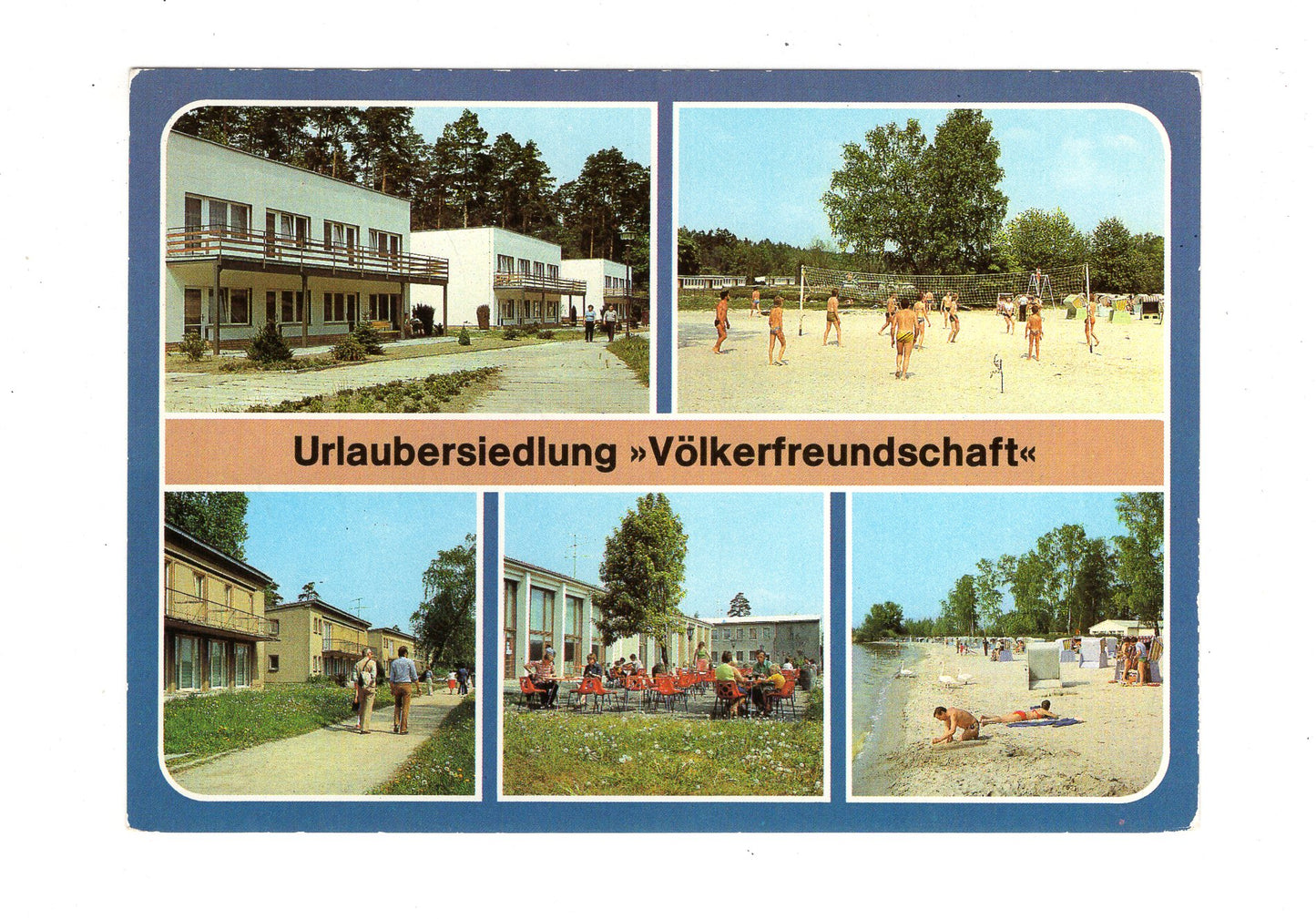 Ansichtskarte Urlaubersiedlung Völkerfreundschaft / Klink / Kreis Waren