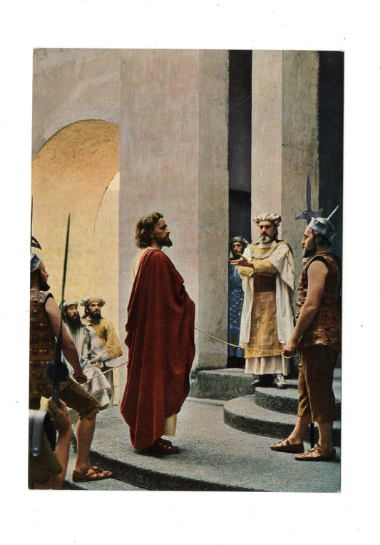 Ansichtskarte Passionsspiele Oberammergau 1960 / Christus vor Annas