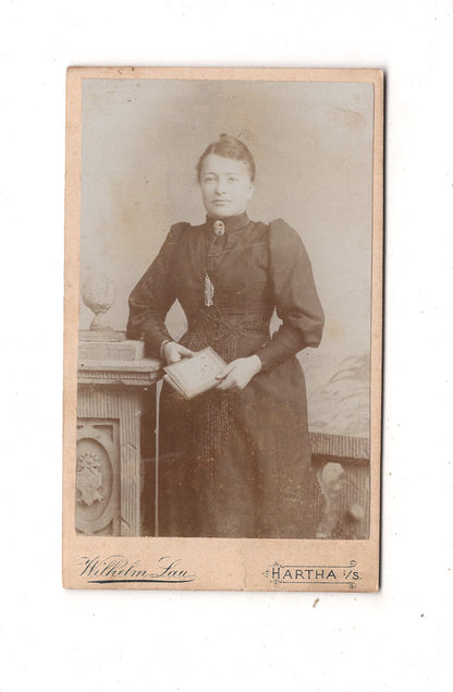 Fotografie Feine Dame - Hartha 1890er / CDV L1-28
