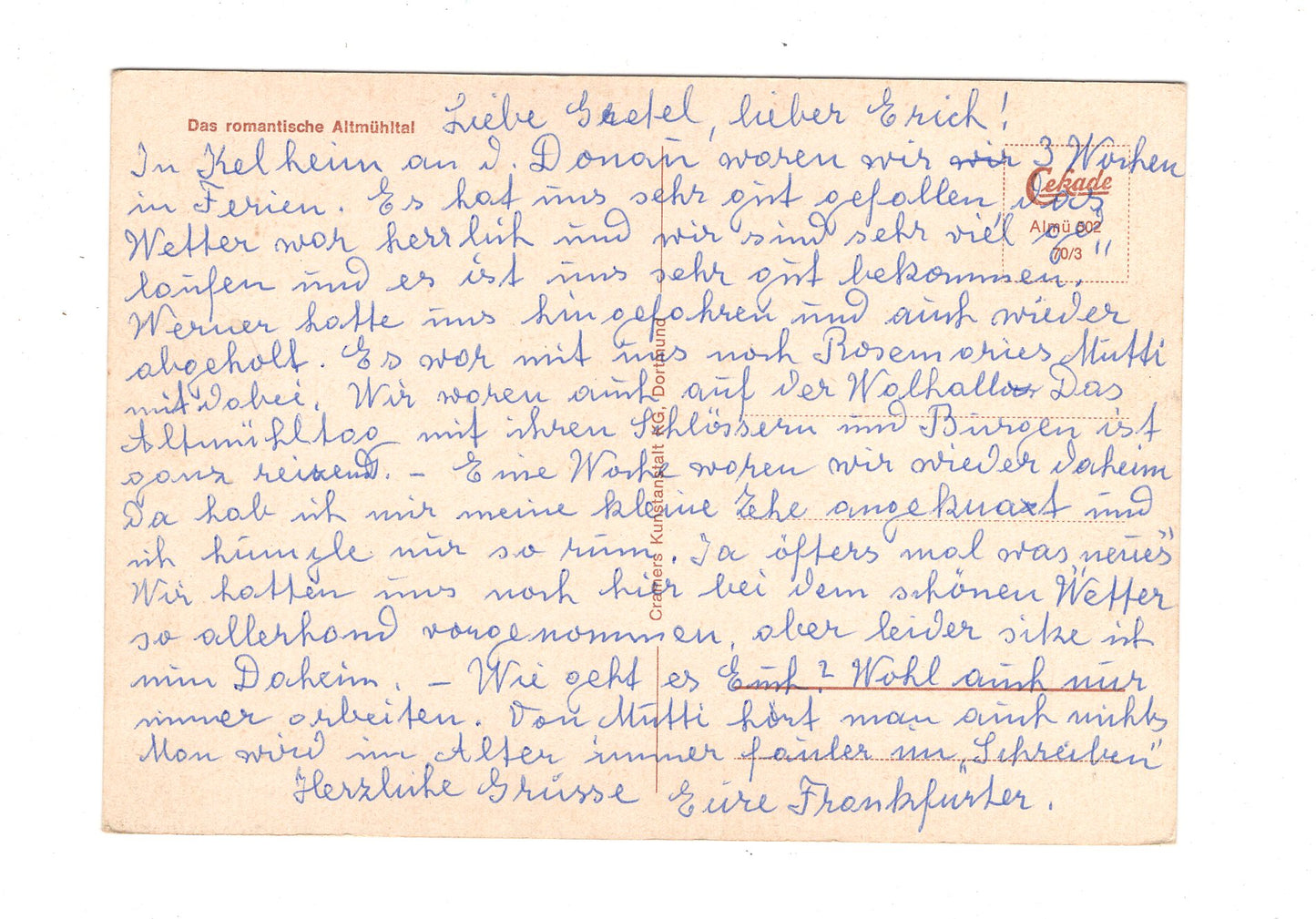 Ansichtskarte Das romantische Altmühltal / I1-54