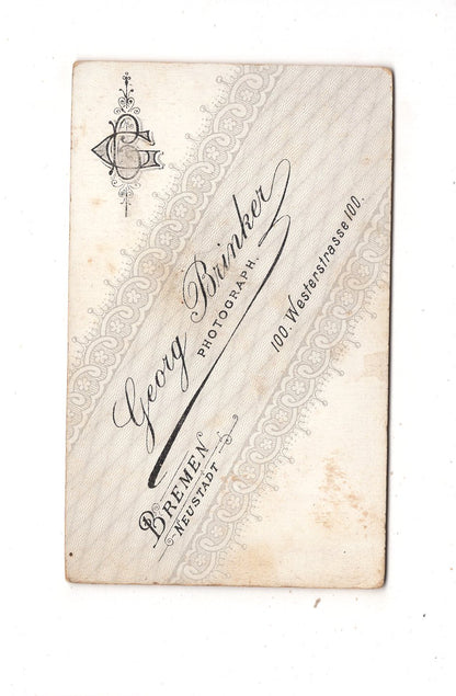 Fotografie Niedliches kleines Mädchen - Bremen 1880er / CDV M1-29