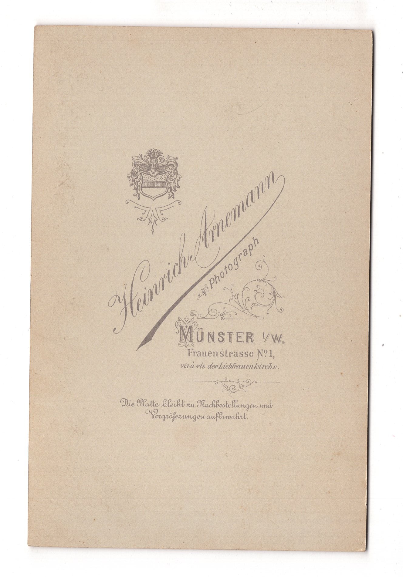 Fotografie Feine Dame - Münster in Westfalen 1890er / CAB W-29